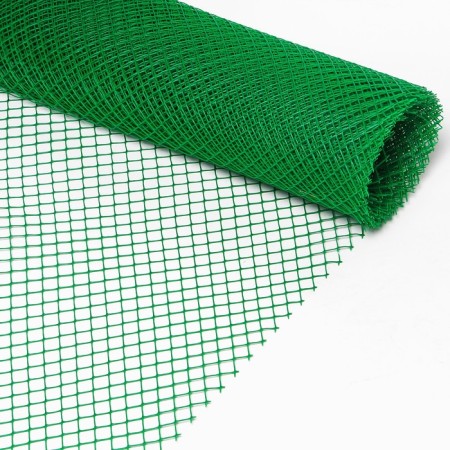Garden grid, 2 × 10 m, rhombus cell 15 × 15 mm, plastic, green, Greengo-5