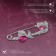 Pin "flowers" orchids, 6.5 cm, white-pink color in silver