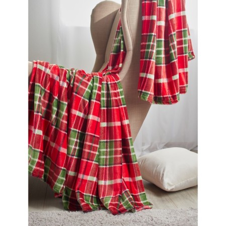 Guten Morgen FirePlace plaid, size 150x200 cm, red color-8