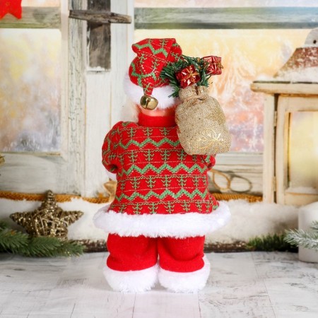 Santa Claus "Fit Cap with Gifts" moves, with backlight, 28 cm-2