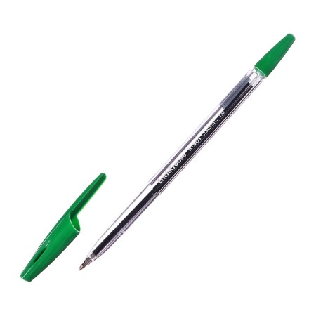 Ballpoint handle Erich Krause R-301 Classic Stick, Node 1.0 mm, green ink, letter line 2000 meters, barcode on the handle-3