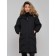 Coat insulated winter female, size 46, black color
