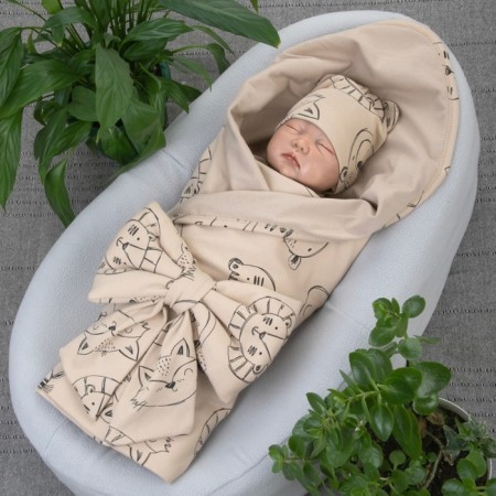 Kinderlitto “Beast Beige”, 4 items, height 50-56 cm-1