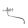Bath mixer "Center for the plumbing" 15417, two -wound, wall, with a shower set, chrome