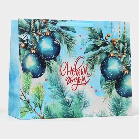 Laminated horizontal "New Year's balls", XL 49 × 40 × 19 cm-1