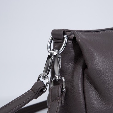Cross-Bodi Bag on a zipper, the color is gray-brown-4