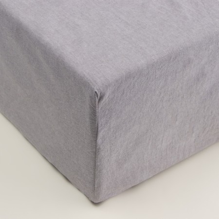 Slip on the elastic band SL Home "Denim" 160*200+30 cm, cell, 100% greedy cotton-4