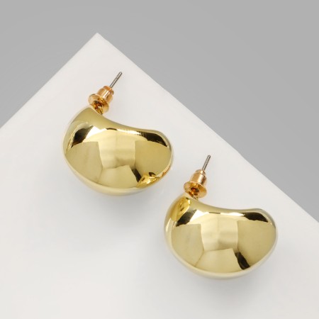 Earrings plastic "Circle" cycle, color gold-1