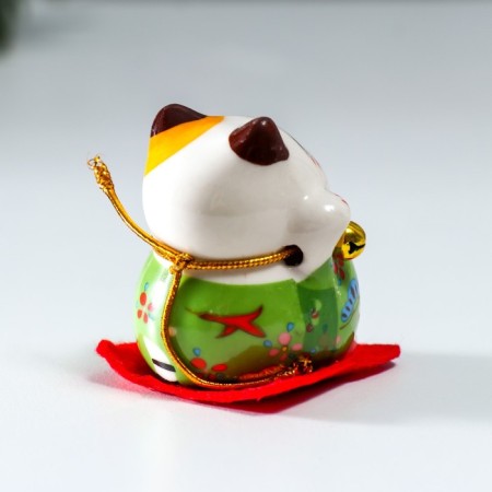 Souvenir Ceramics "Mani-Nekko in costume suites" 4.5x3.8x4.6 cm set 5 pcs-4