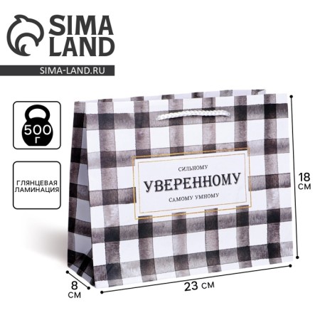 Gift package laminated, packaging, “strong”, MS 23 x 18 x 8 cm