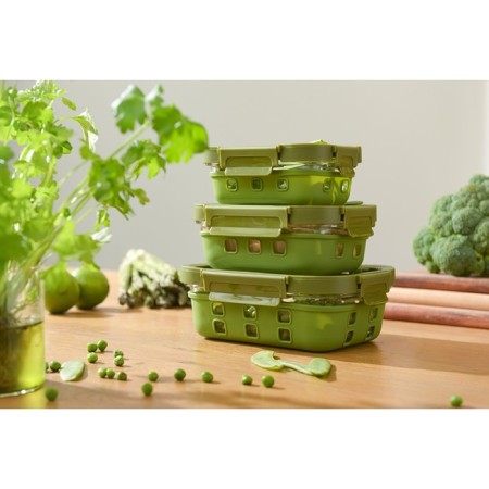 Container for baking, storage and carrying of products in the Smart Solutions cover, green color, 1050 ml-12
