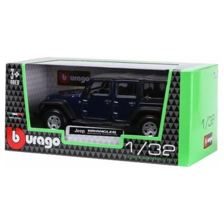 BBURAGO Jeep Wrangler Unlimited Rubicon, Die-Cast, 1:32, Blue Blue-6