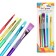 A set of brushes nylon 5 pieces, with colored handles, with rubber holders