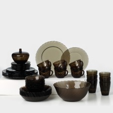 Gaded -glass set Ocean. Eclipse, 45 items, brown color