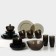 Gaded -glass set Ocean. Eclipse, 45 items, brown color