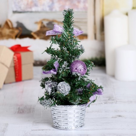 Christmas tree decor "balls" 20 cm, purple-1