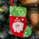 A toe for gifts "Night before Christmas" 13*17.5 cm, Santa Claus, red-green