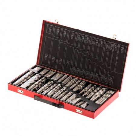 A set of drills for metal Matrix, 1-13 mm, HSS, in a metal case, 230 pcs.