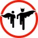 Decorative sign (poster) "Batman and Robin" 32x32 cm, plastic