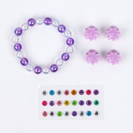 Baby overhead nails "Rainbow Unicorn", 12 pcs, a set with a bracelet and hairpins-4