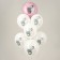 Bouquet of balls "Romantic cats", latex, foil, set: 7 pcs., Mix