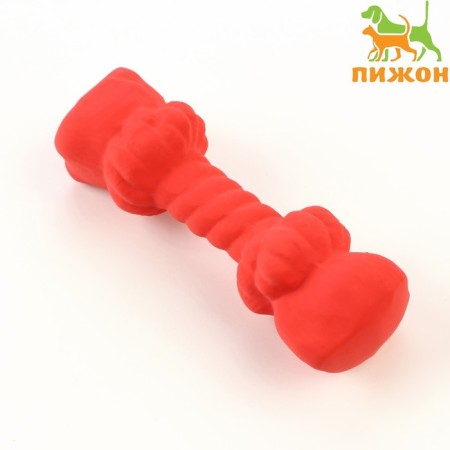 Brote toy for dogs from latex "Kanat", 12 cm, red