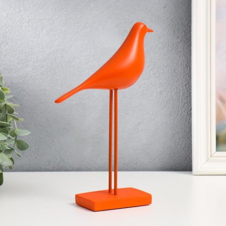 Polystone souvenir "Bird - long paws" Orange 23x17 cm-2