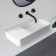 ABBER STEIN AS2627-0.8 sink, suspended, 800x400x150 mm, artificial stone, white