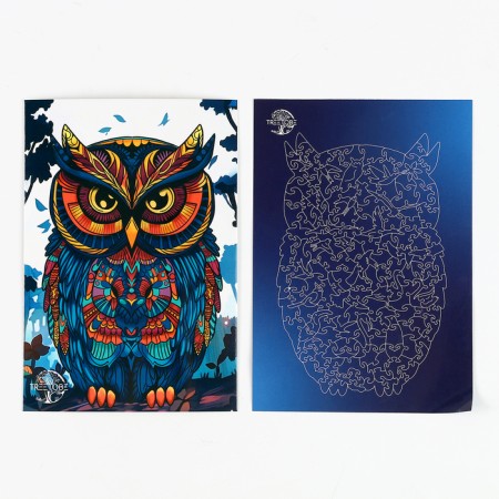 Puzzles wooden figured "owl", 160 elements-12