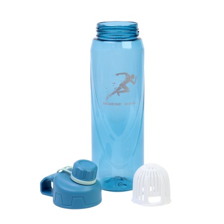Water bottle, 1 l, "movement - life", blue-1