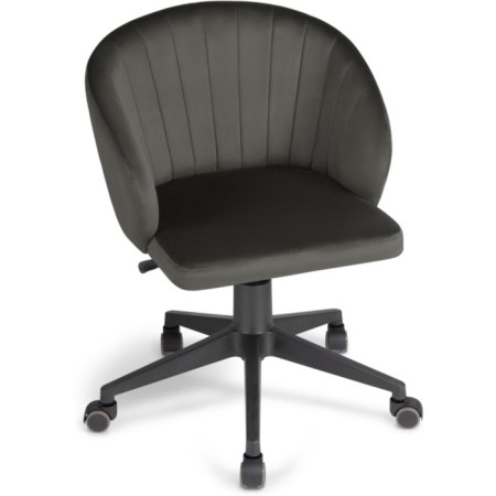 Computer chair Plastic/velor, black/graphite 59x60x78 cm-5