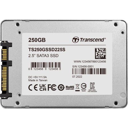SSD Transcend Sata III 250GB TS250GSSD225S 225S 2.5 "0.3 DWPD-2