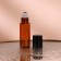 Vlack bottle for perfume, with a metal roller, 5 ml, brown color/black