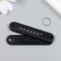 Keychain plastic "license plate" black 7x4 cm