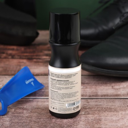 Liquid suede cream with sponge, black, 100 ml-1