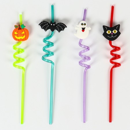 Halloween cocktail tubes, 4 pcs in a set.-4
