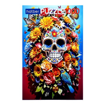 Puzzles "Flower Skull", 1000 elements-1