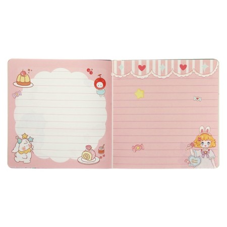 Gift notebook, A6, 132 sheets, color block, with a stream on a magnet, PVC cover, "anime", mix-8