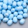 Easter decor "Egg - silver speck" set of 100 pcs Blue 1.5x1.8 cm, 8x8x8 cm