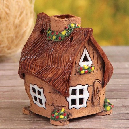 Aroma lace house "Tuzik", 9 cm, handmade, mix