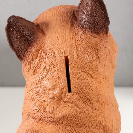 The piggy bank "Cat Siamese color" height 31.5 cm, width 16 cm, length 24 cm.-5