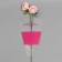 Packet stoop for flowers, with non -woven material, 26+7x37 cm, fuchsia