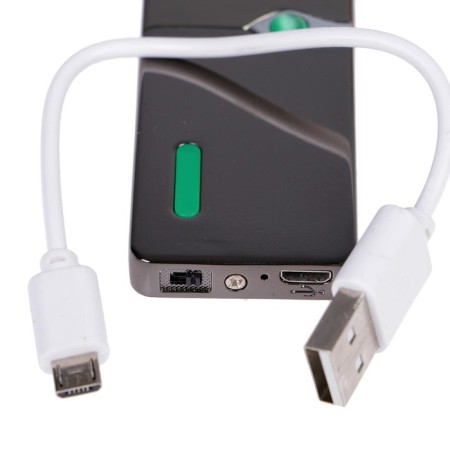 Electronic lighter, USB with indicator, spiral, steel, 7.5 x 12 cm-1