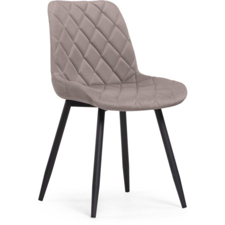 Stol on a metal frame Baoine used metal/velor, black/latte 50x55x83 cm