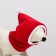 New Year's cap, fleece, l-xl (Ohm 32-34, height 26 cm), white-red