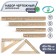 Drawing wooden set 6 objects: ruler 15 cm, 20 cm, 25 cm, 30 cm; Ugulniki 30 x 16 cm, 45 x 16 cm, /Red Star Mozhga /
