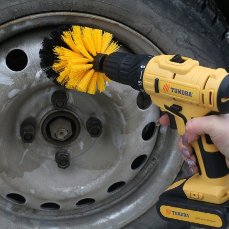 Nozzle brush to the tundra screwdriver, d = 85 mm, height 125 mm, hexagonal shank-1