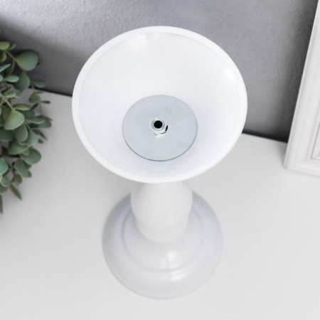 Svesseling Metal for 1 candle "Extraordinary" snow -white 32x13x13 cm-2