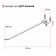 A single hook on a perforated chipboard panel, step 25 mm, d = 4 mm, l = 100 mm, zinc
