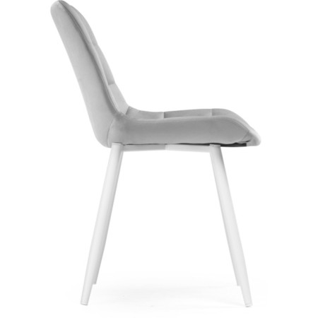 SHELS on a metal frame Chelsea Metal/velor, white/light gray 50x60x80 cm-2